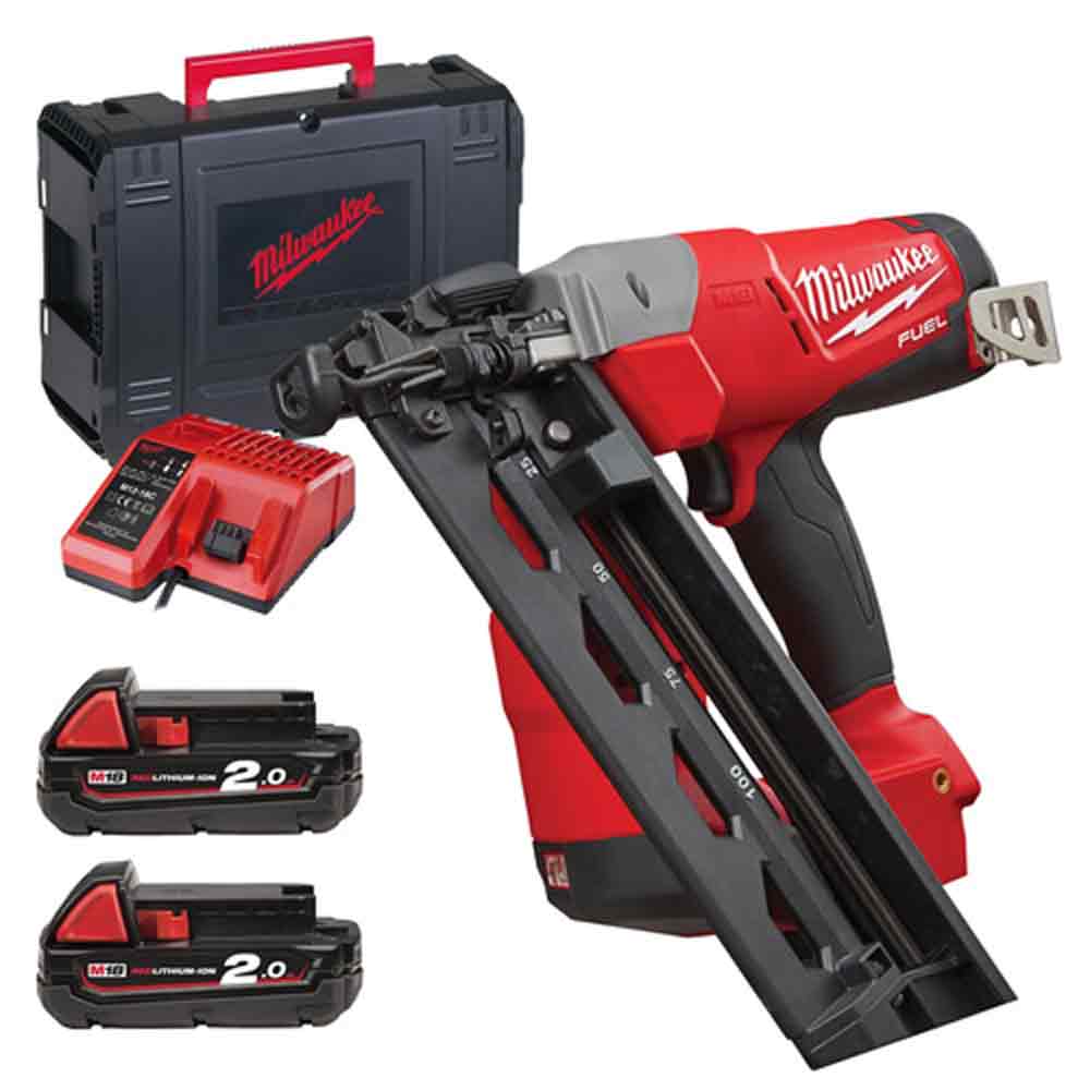 Milwaukee M18 CN16GA202X 18V LiIon Accu brad tacker set (2x 2.0Ah accu) in HD Box 3263mm