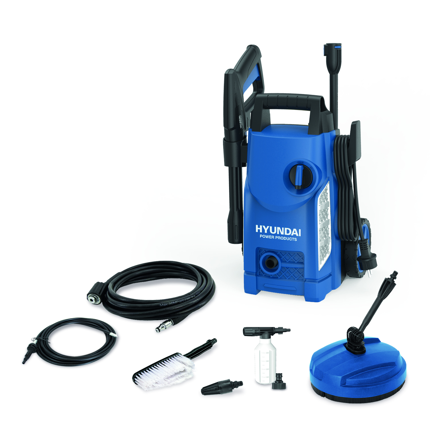 Hyundai 57507 Hogedrukreiniger Set - 1500W - 135Bar - Pilgrim